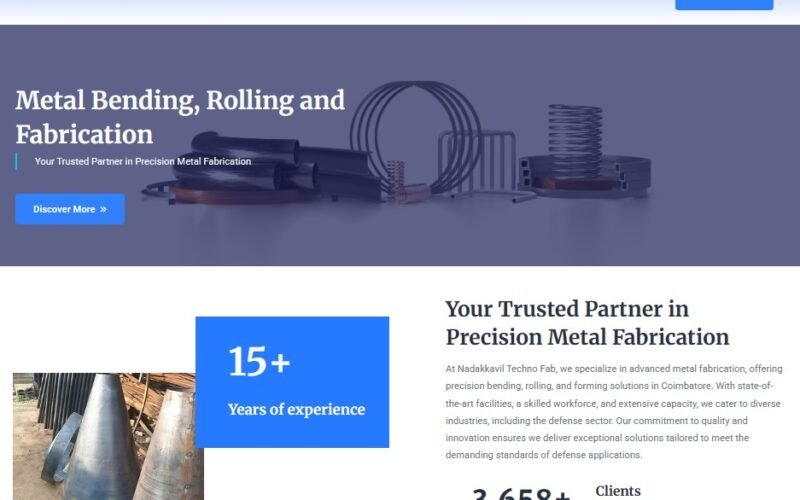 Web Development for Nadakkavil Techno Fab coimbatore